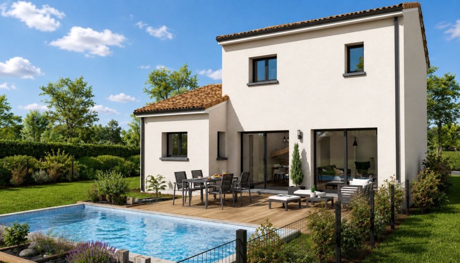 Terrain + Maison neuve de 104&nbsp;m² à Geneston
