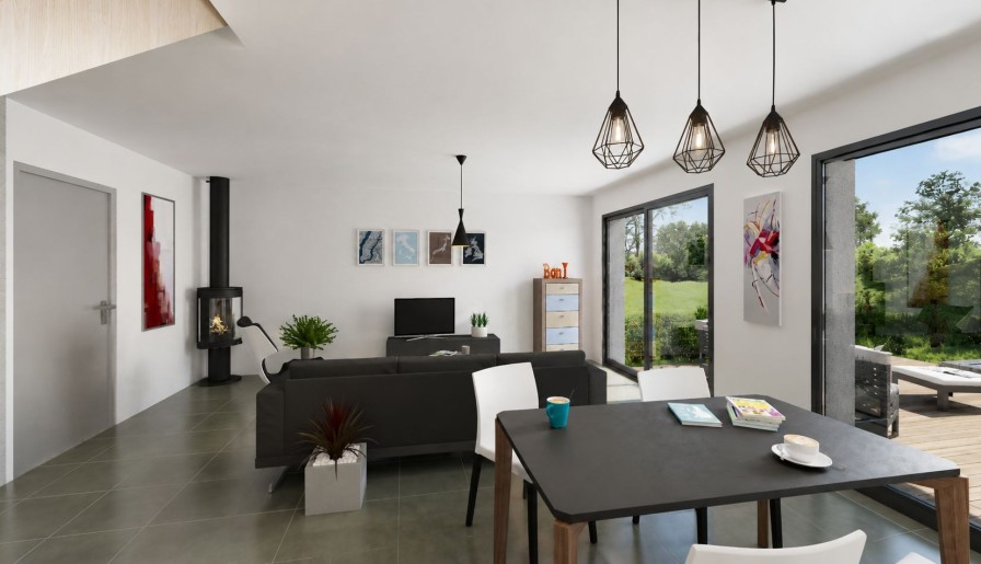 Terrain + Maison neuve de 104&nbsp;m² à Geneston