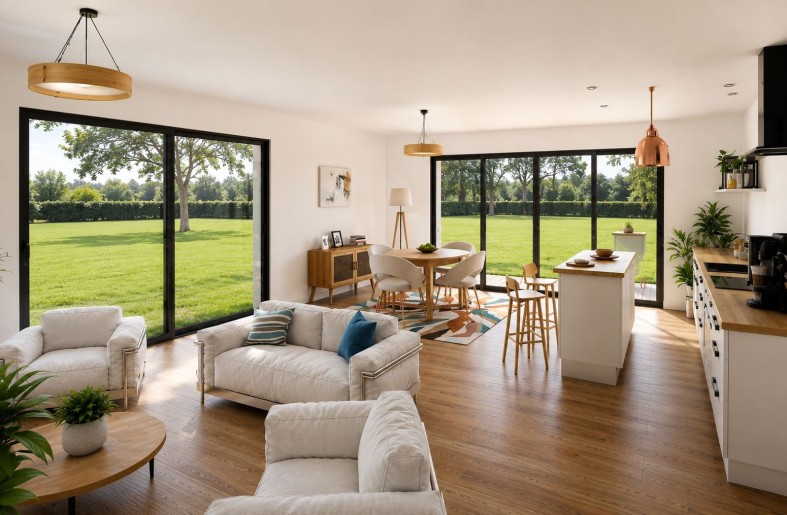 Terrain + Maison neuve de 134&nbsp;m² à Vigneux-de-Bretagne