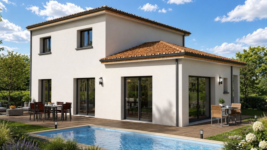 Terrain + Maison neuve de 130&nbsp;m² à Le Loroux-Bottereau