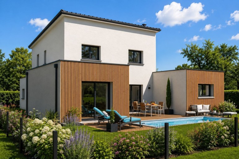 Terrain + Maison neuve de 177&nbsp;m² à Vertou
