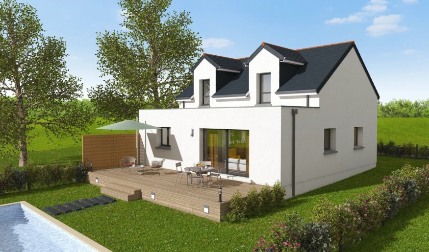 Terrain + Maison neuve de 98 m² à Langan