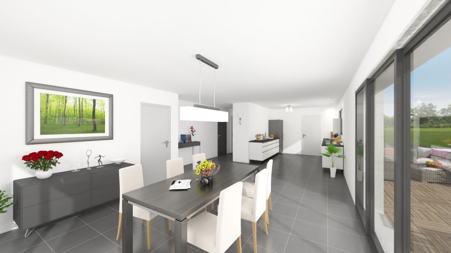 Terrain + Maison neuve de 91&nbsp;m² à Pléchâtel