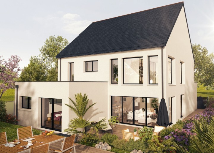 Terrain + Maison neuve de 182&nbsp;m² à Rennes