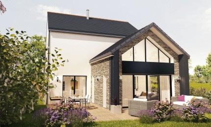 Terrain + Maison neuve de 146&nbsp;m² à Domloup