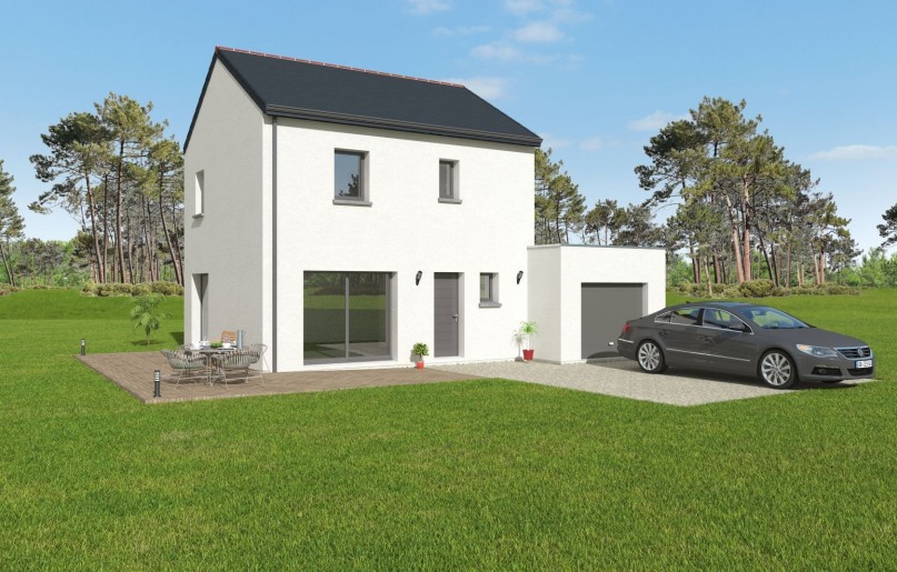 Terrain + Maison neuve de 81&nbsp;m² à Cintré