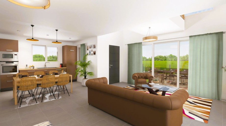 Terrain + Maison neuve de 126&nbsp;m² à Le Theil-de-Bretagne