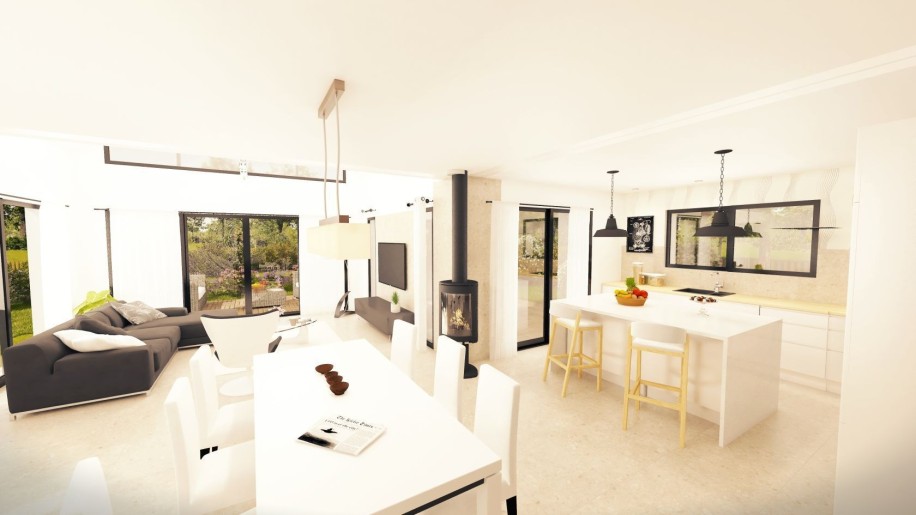 Terrain + Maison neuve de 146&nbsp;m² à Domloup