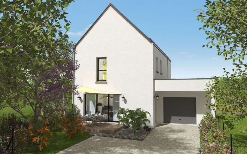 Terrain + Maison neuve de 92&nbsp;m² à Bourgbarré