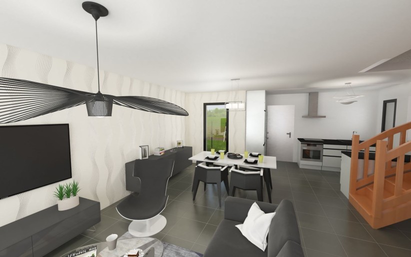 Terrain + Maison neuve de 92&nbsp;m² à Bourgbarré