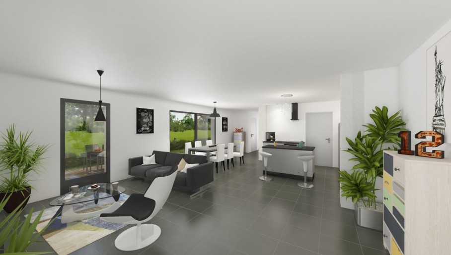 Terrain + Maison neuve de 126&nbsp;m² à Langan