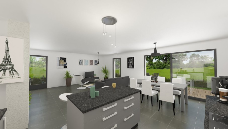 Terrain + Maison neuve de 133&nbsp;m² à Domloup