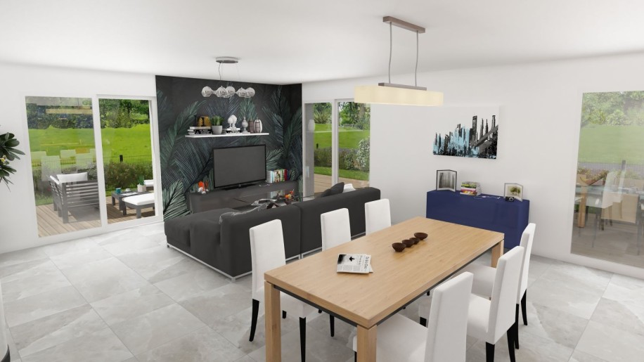 Terrain + Maison neuve de 105&nbsp;m² à Andouillé-Neuville