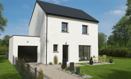 Terrain + Maison neuve de 85&nbsp;m² à Romagné