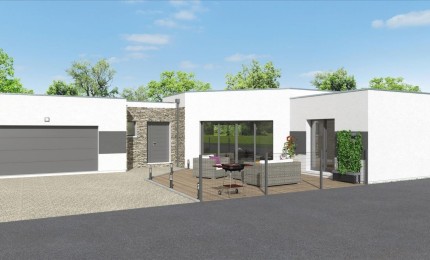Terrain + Maison neuve de 139&nbsp;m² à Bourgbarré