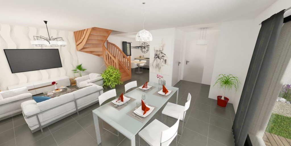 Terrain + Maison neuve de 92&nbsp;m² à Goven