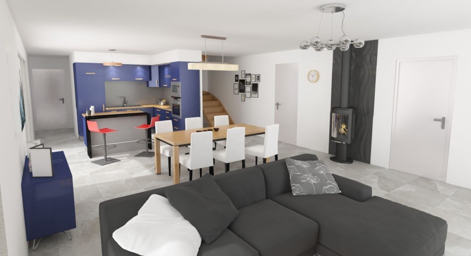 Terrain + Maison neuve de 106&nbsp;m² à Andouillé-Neuville