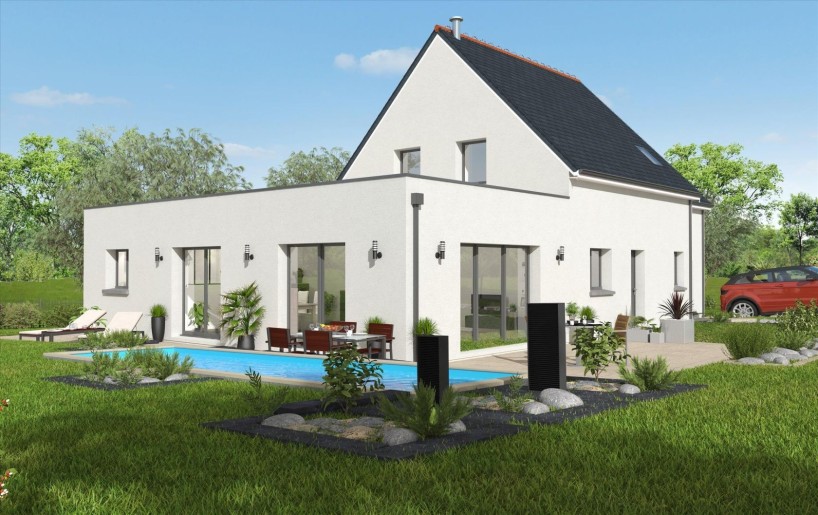 Terrain + Maison neuve de 140&nbsp;m² à Québriac