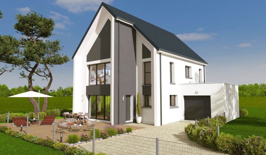 Terrain + Maison neuve de 126&nbsp;m² à Saint-Sauveur-des-Landes