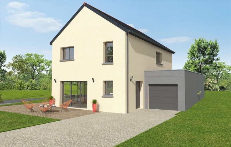 Terrain + Maison neuve de 134&nbsp;m² à Montgermont