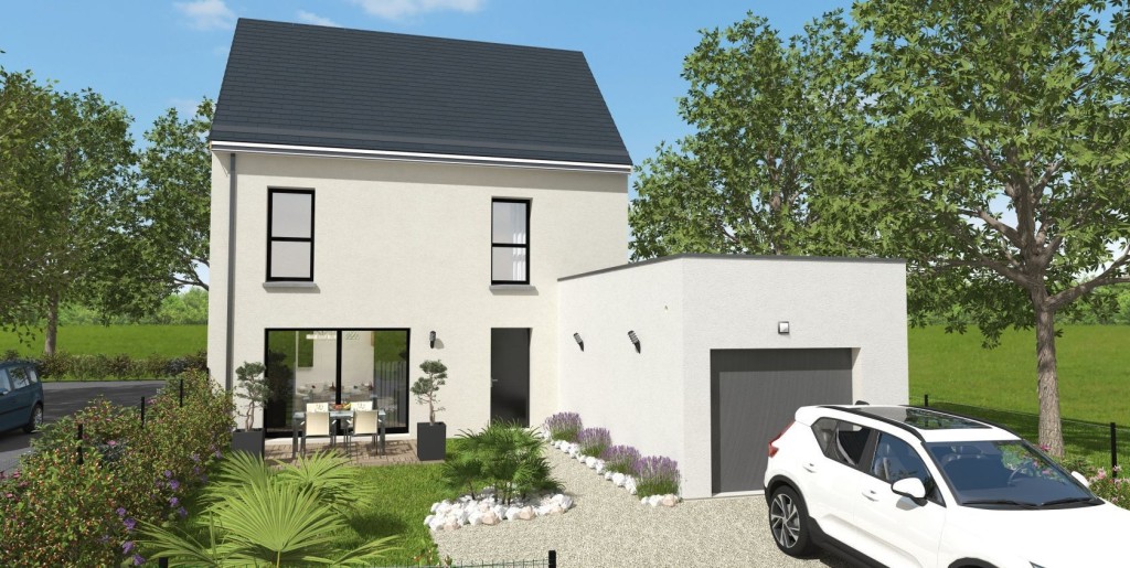 Terrain + Maison neuve de 92&nbsp;m² à Domloup