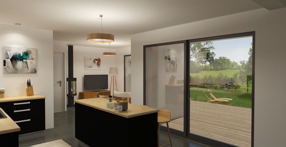 Terrain + Maison neuve de 126&nbsp;m² à Langan