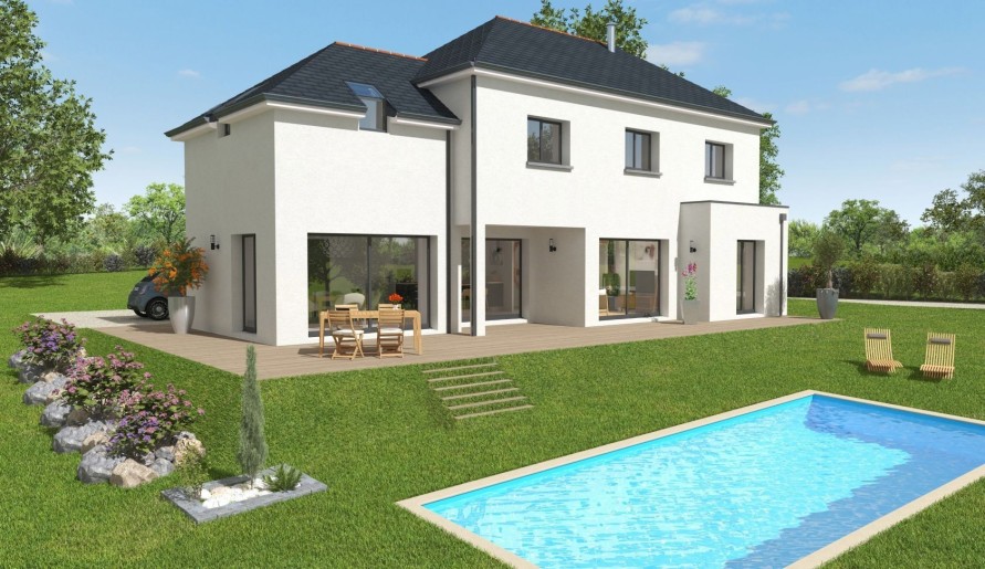 Terrain + Maison neuve de 126&nbsp;m² à Langan