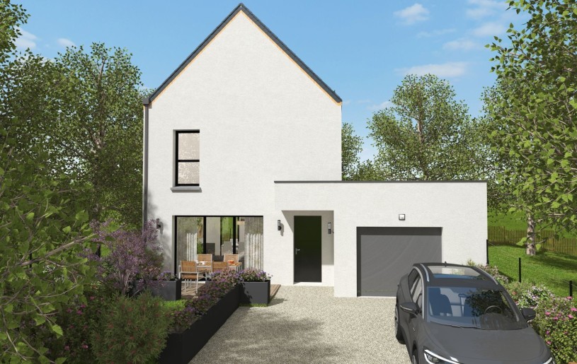 Terrain + Maison neuve de 103&nbsp;m² à Goven
