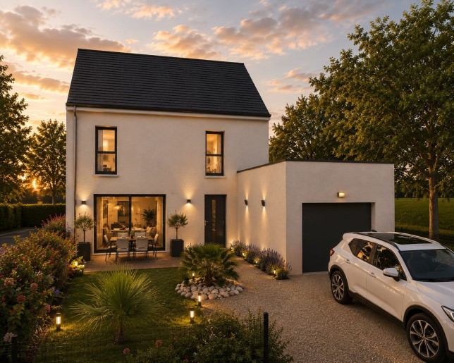 Terrain + Maison neuve de 92&nbsp;m² à Domloup