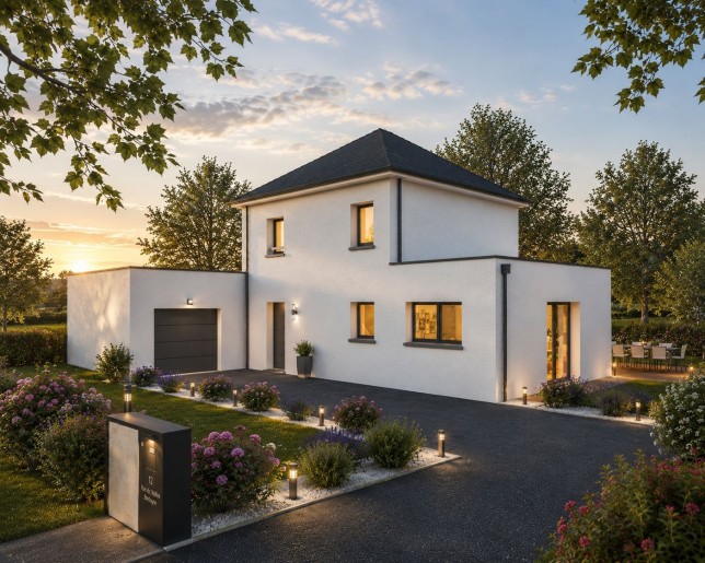 Terrain + Maison neuve de 106&nbsp;m² à Pipriac