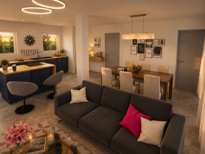 Terrain + Maison neuve de 106&nbsp;m² à Lohéac