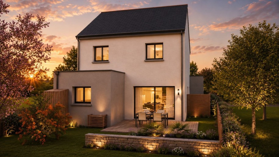 Terrain + Maison neuve de 110&nbsp;m² à Goven