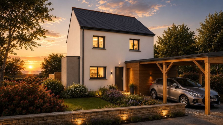 Terrain + Maison neuve de 110&nbsp;m² à L'Hermitage