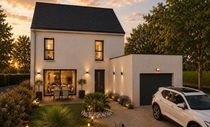 Terrain + Maison neuve de 92&nbsp;m² à Tinténiac