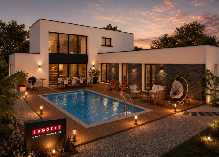 Terrain + Maison neuve de 218&nbsp;m² à Domloup