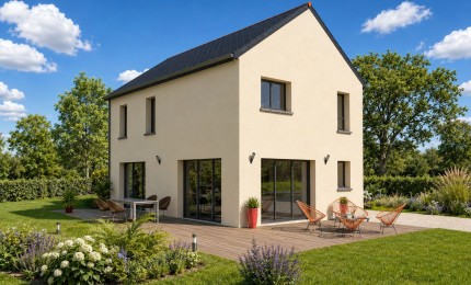 Terrain + Maison neuve de 131&nbsp;m² à Saint-Aubin-d'Aubigné