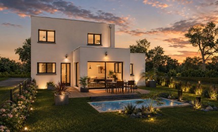 Terrain + Maison neuve de 131&nbsp;m² à Chavagne