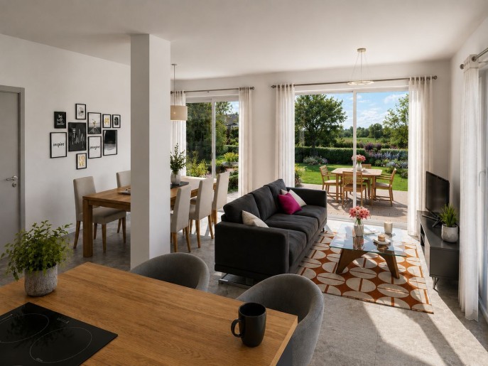 Terrain + Maison neuve de 106&nbsp;m² à Lohéac