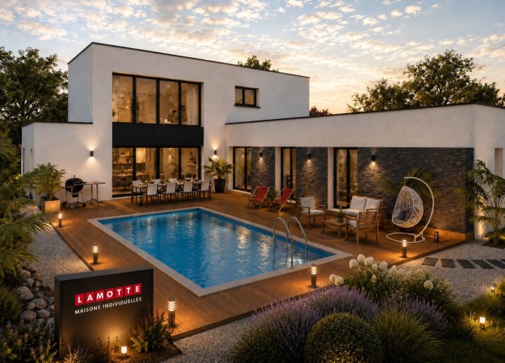 Terrain + Maison neuve de 218&nbsp;m² à Laillé
