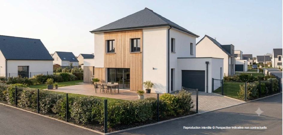Terrain + Maison neuve de 141&nbsp;m² à Rennes