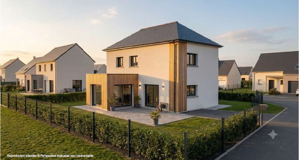 Terrain + Maison neuve de 138&nbsp;m² à Rennes