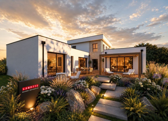 Terrain + Maison neuve de 155&nbsp;m² à Romagné