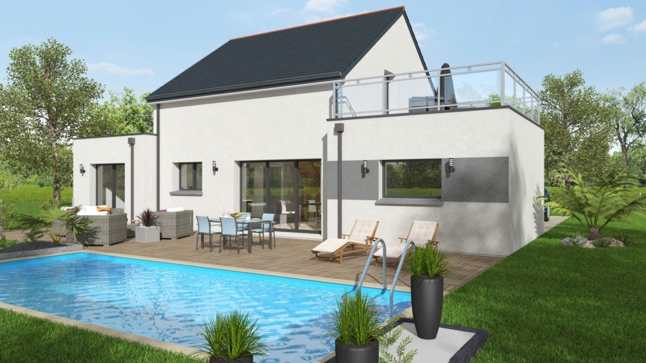 Terrain + Maison neuve de 129&nbsp;m² à Louvigné-de-Bais