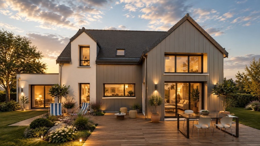 Terrain + Maison neuve de 152&nbsp;m² à Romagné