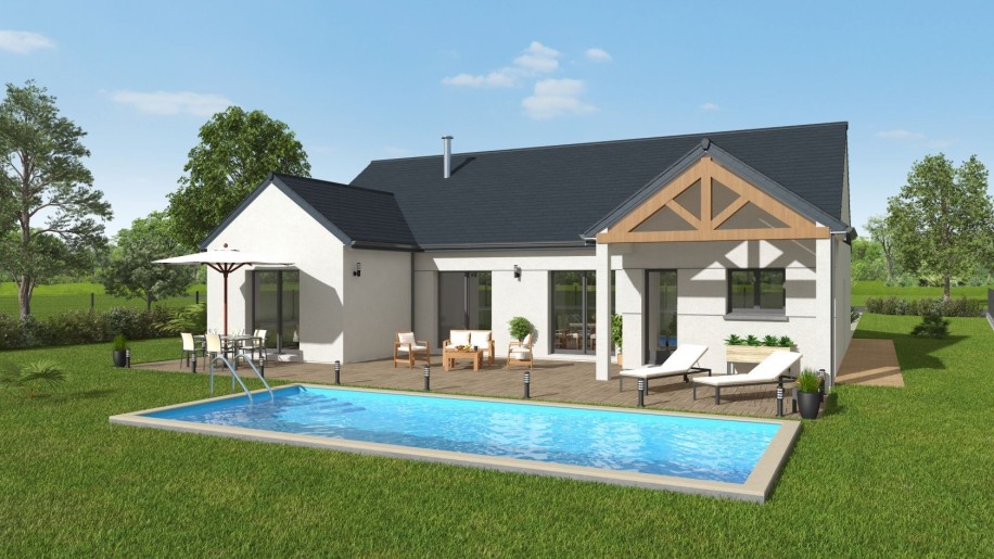 Terrain + Maison neuve de 108&nbsp;m² à Ossé