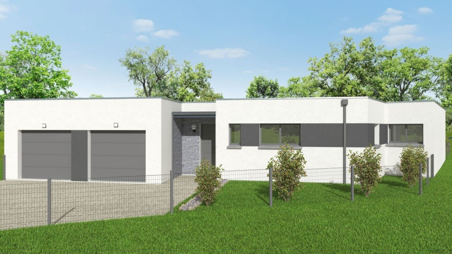 Terrain + Maison neuve de 118&nbsp;m² à Gosné