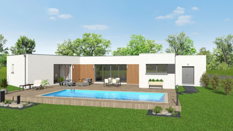 Terrain + Maison neuve de 118&nbsp;m² à Gosné