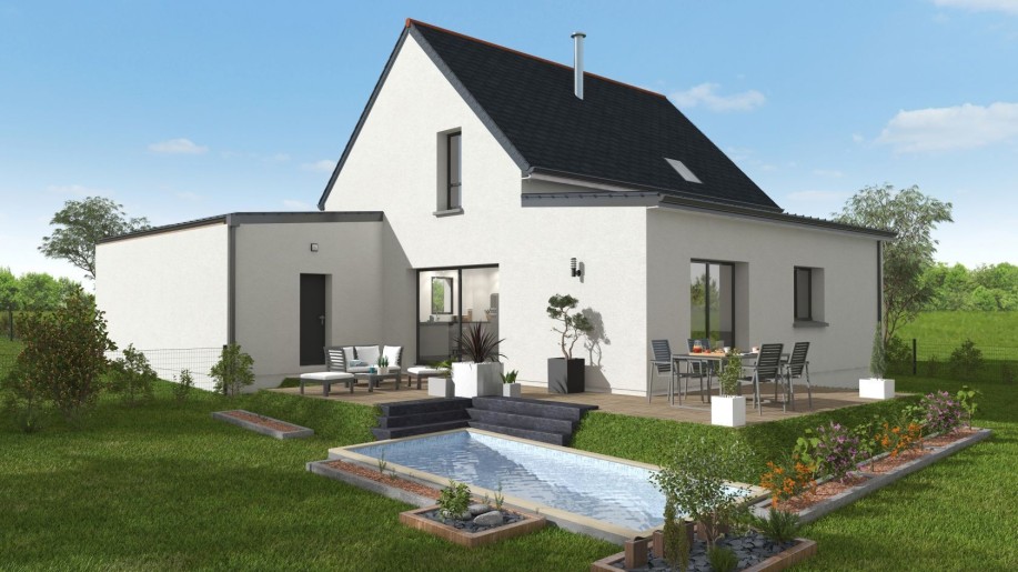 Terrain + Maison neuve de 118&nbsp;m² à Cornillé