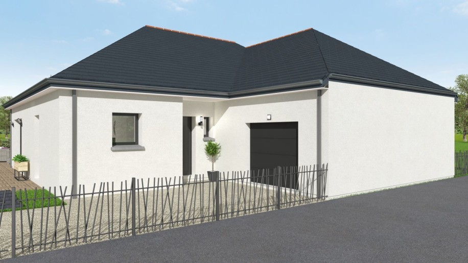 Terrain + Maison neuve de 105&nbsp;m² à Saint-Aubin-des-Landes