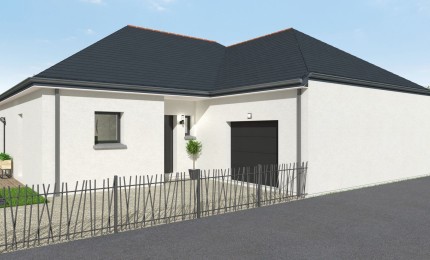 Terrain + Maison neuve de 105&nbsp;m² à Saint-Aubin-des-Landes